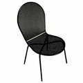 American Tables And Seating 94 Black Outdoor Chair with Rounded Seat and Seat Back 13294